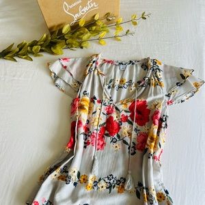 Floral Short Sleeve Blouse